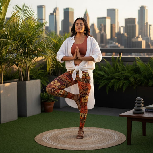 IslandFlex Mid - Rise Leggings - Poutasi Promise - AU/NZ/USA - The Koko Samoa