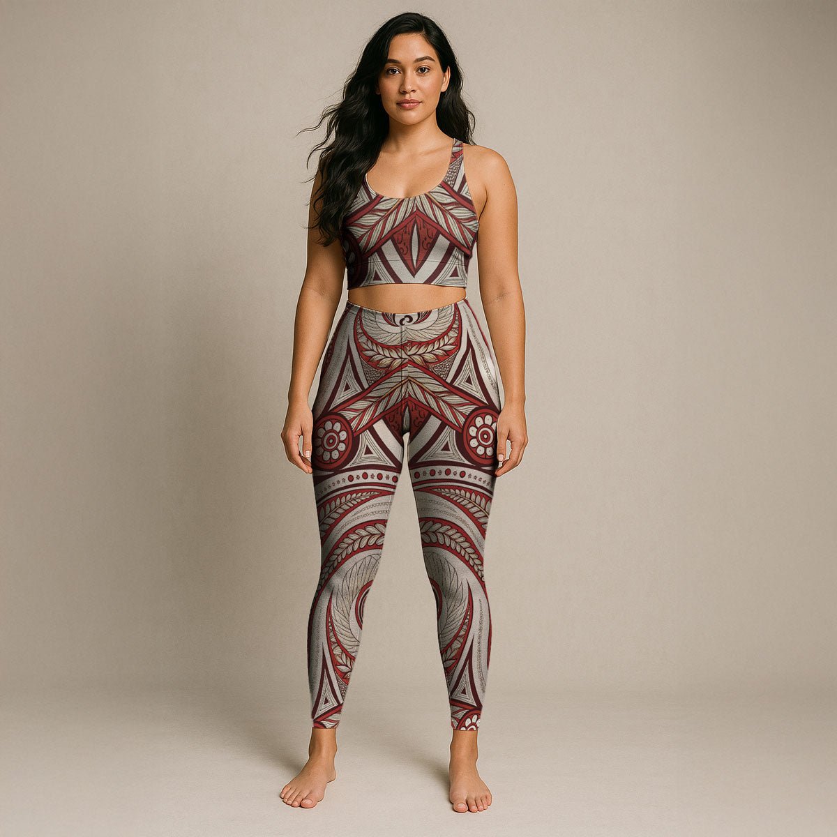 IslandFlex Mid - Rise Leggings - Firecrest - AU/NZ/USA - The Koko Samoa