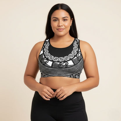 PasifikaOne Seamless Sports Bra - Maori - AU/NZ/USA - The Koko Samoa