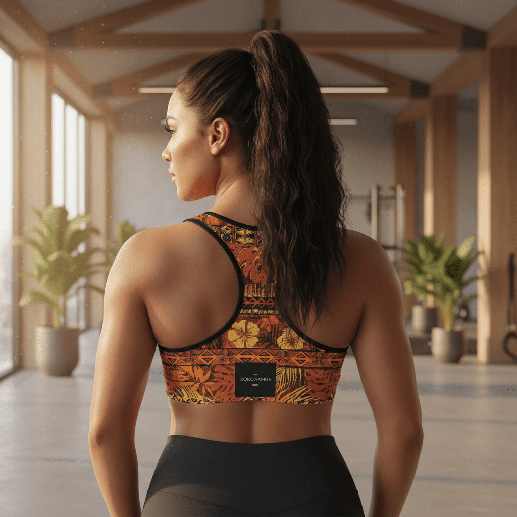 Black seamless sports bra by FYBY with subtle stitching, designed for comfort and support during workouts.