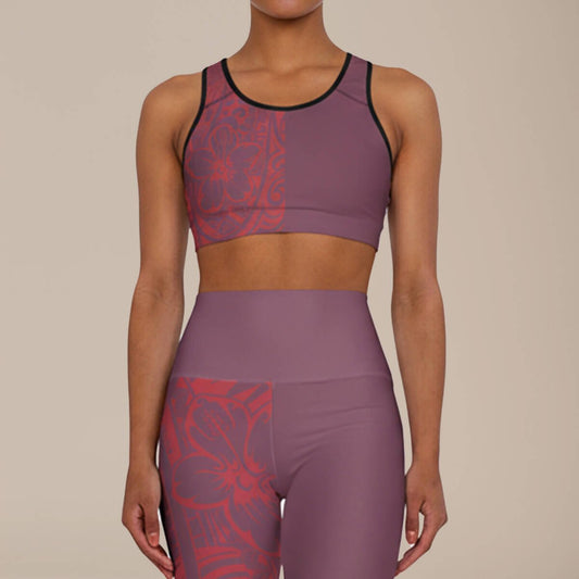Seamless Sports Bra - Winterberry Red - AU/NZ/USA - The Koko Samoa