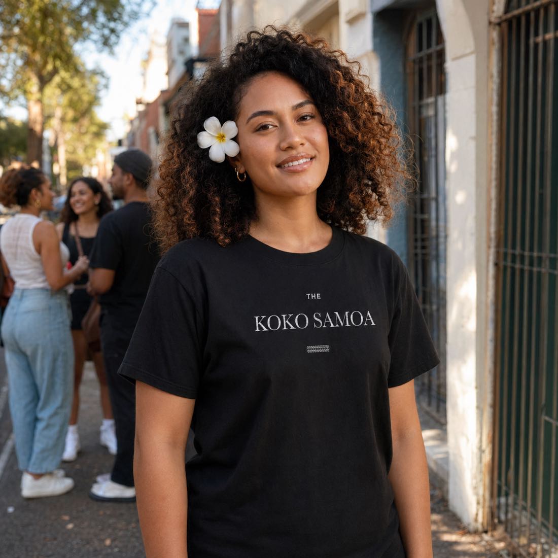 Unisex heavy T-shirt from The Print Bar featuring The Brand Classic design in black, displayed flat on a white background.