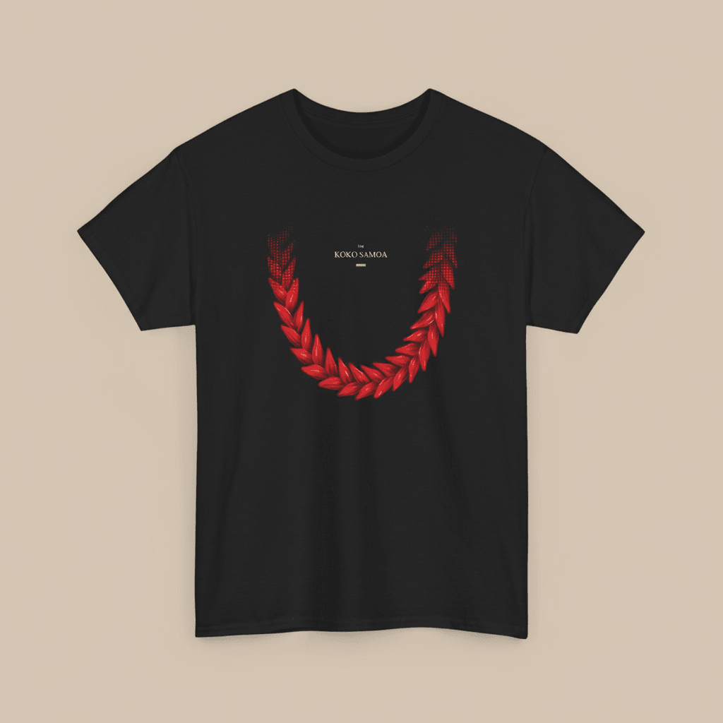 Unisex heavy T-shirt by The Print Bar featuring Ula Fala design inspired by AU/NZ and Samoa, with bold graphic print.