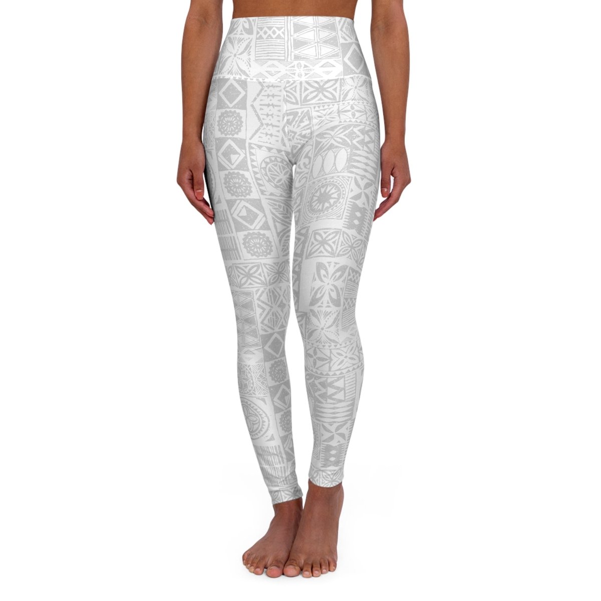 High Waisted Yoga Leggings - White Sunday - The Koko Samoa