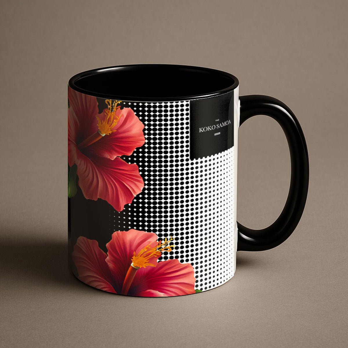Black LimaLuxe™ 11oz mug featuring a sleek design, perfect for hot beverages.
