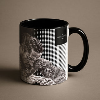 Black LimaLuxe™ 11oz Toa mug with a sleek design, perfect for coffee or tea.