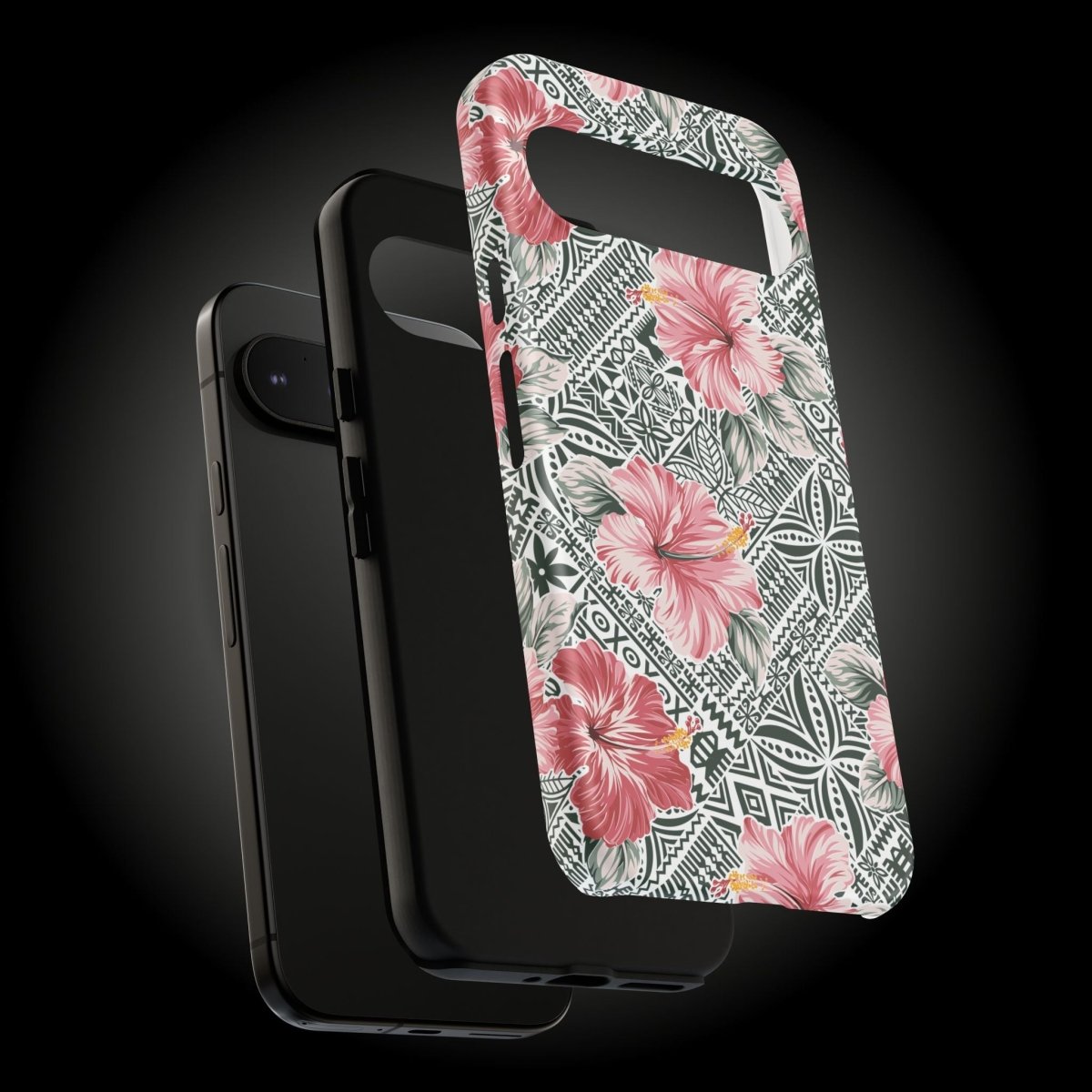 Printify iPhone tough phone case with Solosolo Blooms design, featuring vibrant floral artwork on durable protective cover.