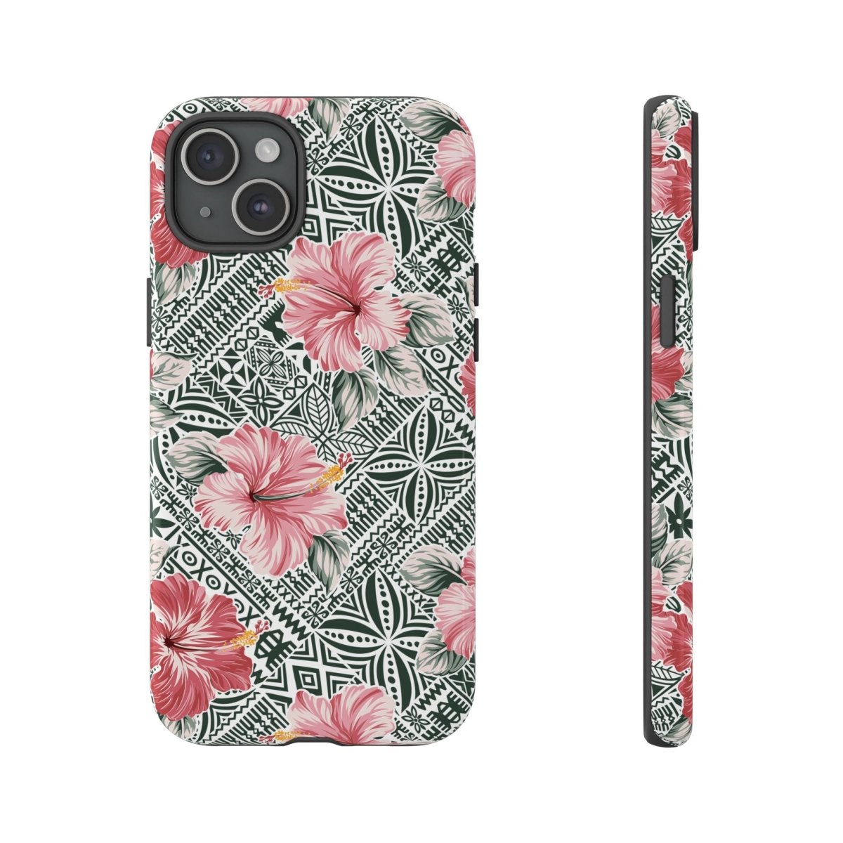 iPhone tough phone case with Solosolo Blooms design, featuring vibrant floral artwork on durable protective cover.