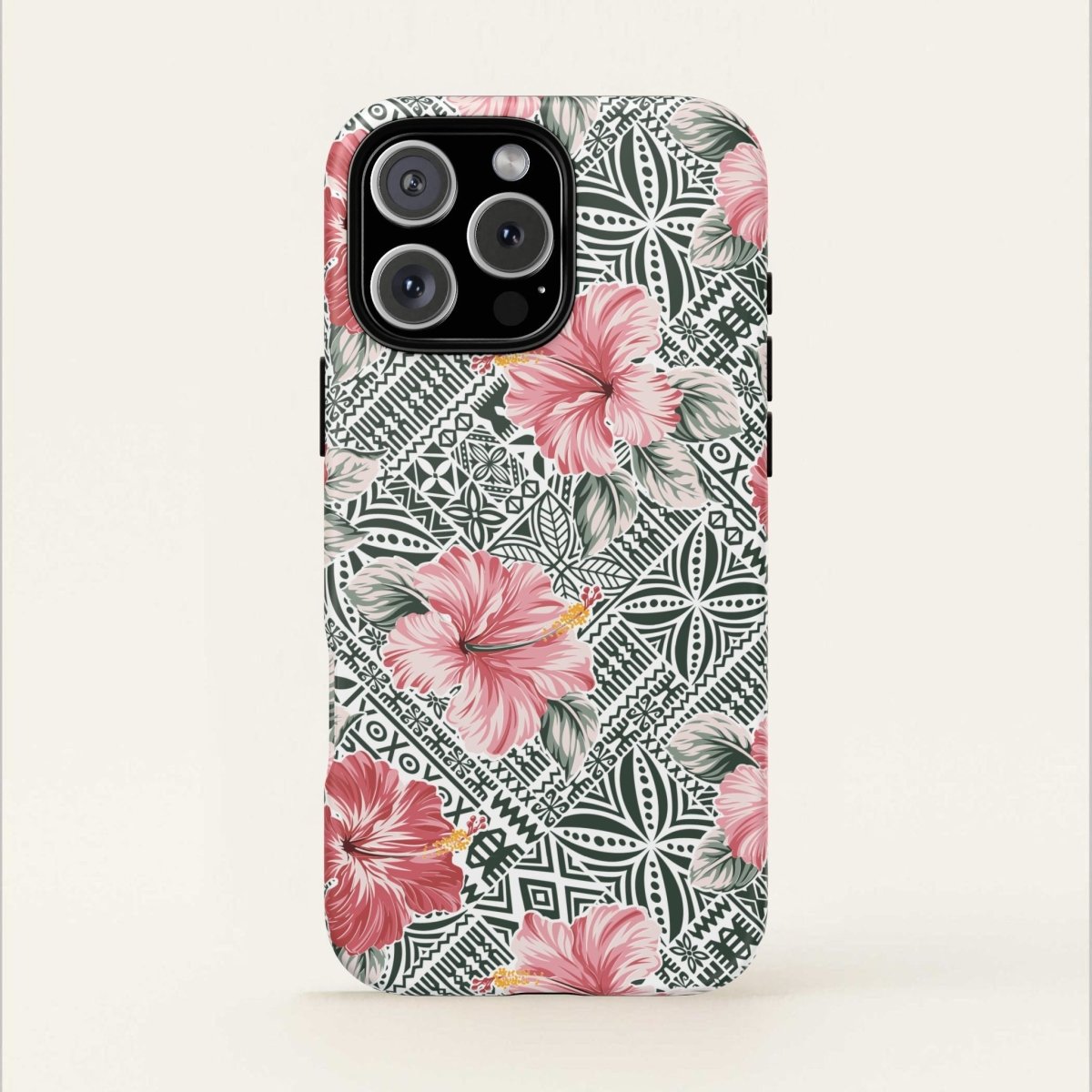iPhone tough phone case with Solosolo Blooms design, featuring vibrant floral artwork for iPhone protection.