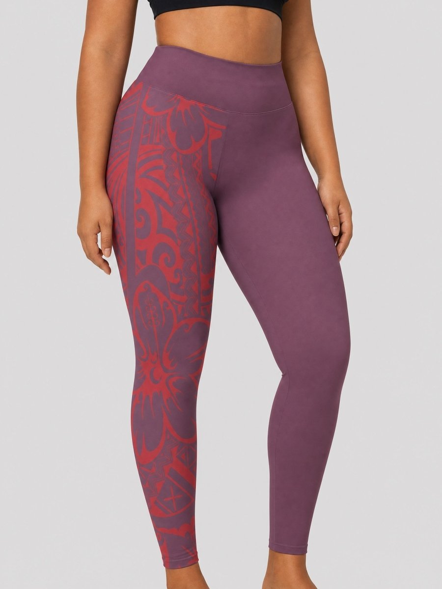 Plus Size Leggings 2XL-6XL - Damson - AU/NZ - The Koko Samoa