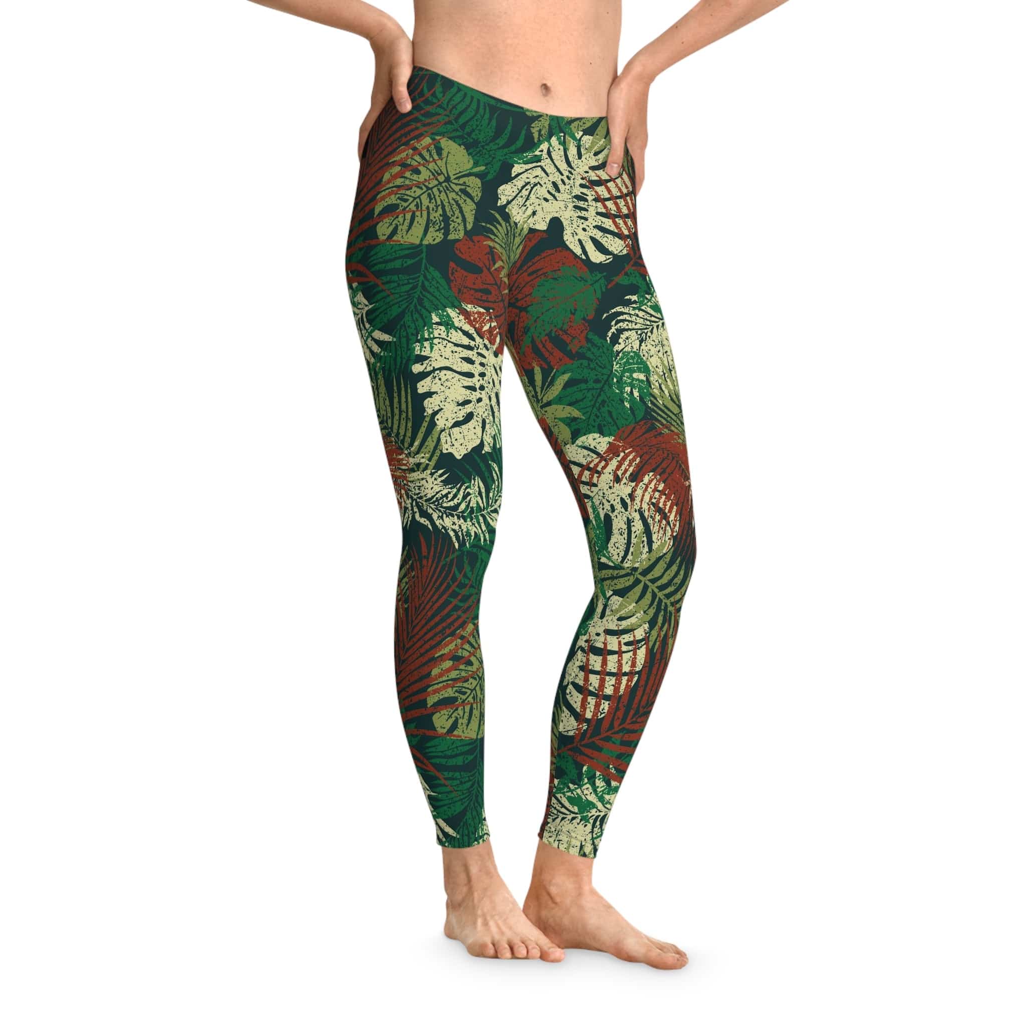 IslandFlex Leggings - Tafatafa Greens - AU/NZ/USA - The Koko Samoa
