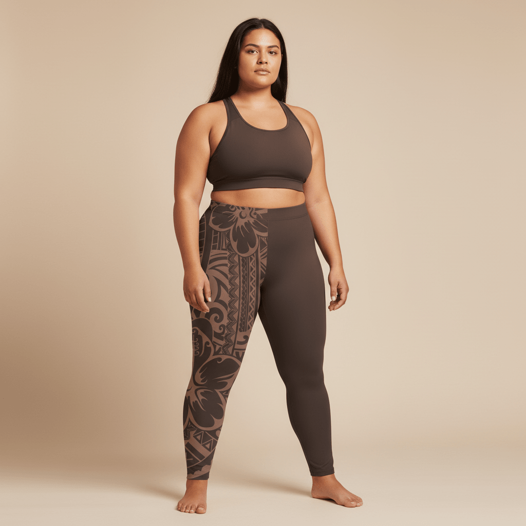 FYBY IslandFlex mid-rise leggings in Bloom Mocha Mousse with a soft, stretchy fabric and flattering fit.