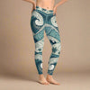IslandFlex Mid - Rise Leggings - Blue Waves - AU/NZ/USA - The Koko Samoa
