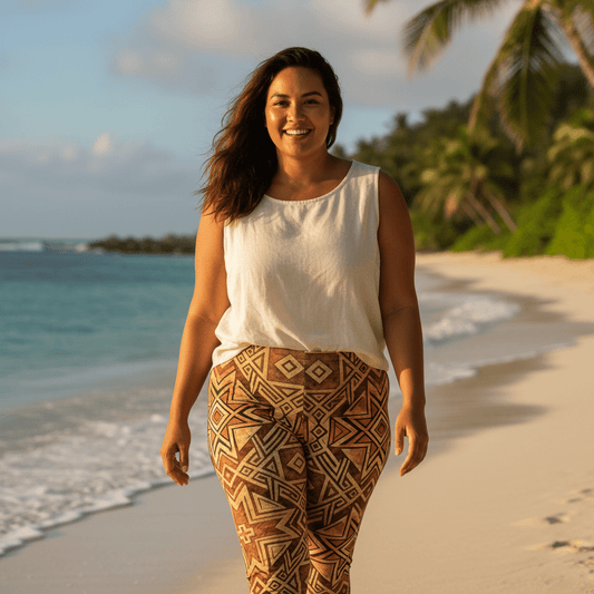 IslandFlex Mid - Rise Leggings - Earthline - AU/NZ/USA - The Koko Samoa