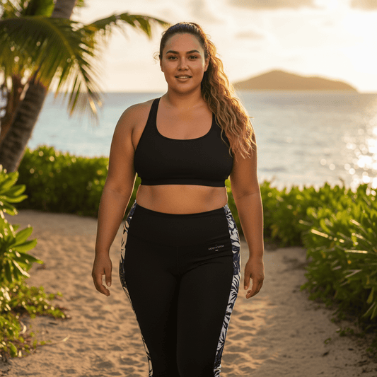 IslandFlex Mid - Rise Leggings - Falefa Breeze - AU/NZ/USA - The Koko Samoa