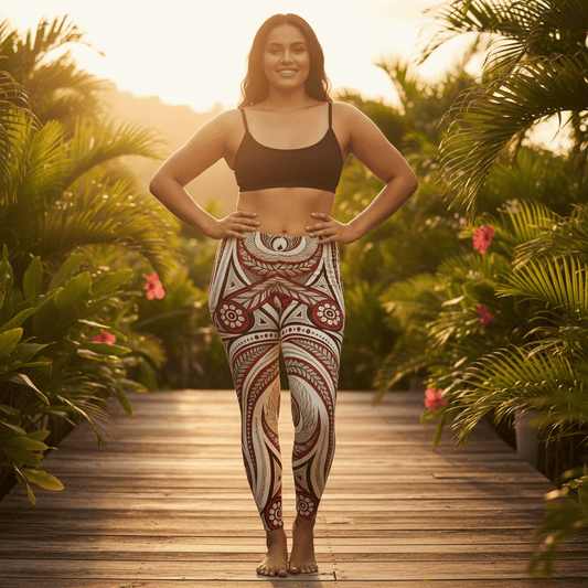 IslandFlex Mid - Rise Leggings - Firecrest - AU/NZ/USA - The Koko Samoa