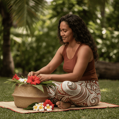 IslandFlex Mid - Rise Leggings - Firecrest - AU/NZ/USA - The Koko Samoa