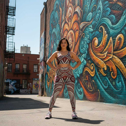 IslandFlex Mid - Rise Leggings - Firecrest - AU/NZ/USA - The Koko Samoa