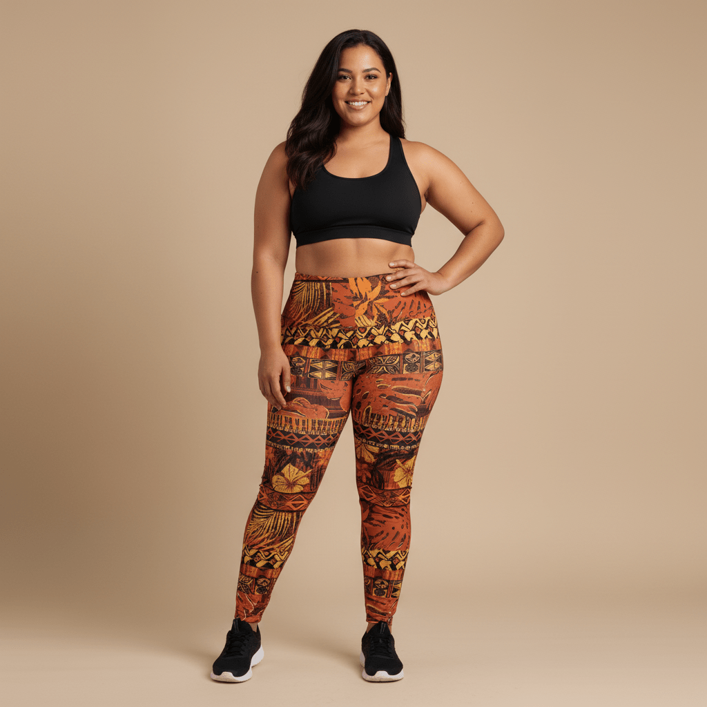 IslandFlex Mid - Rise Leggings - Poutasi Promise - AU/NZ/USA - The Koko Samoa