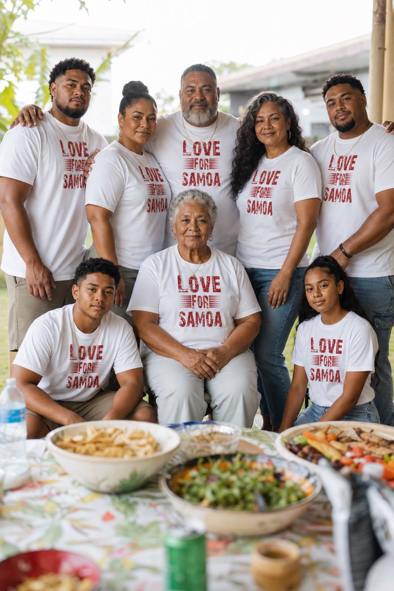 Kids Heavy Cotton Tee - Love for Samoa - AU/NZ - The Koko Samoa