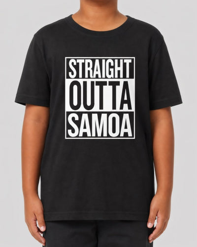 Kids Heavy Cotton Tee - Straight Outta Samoa