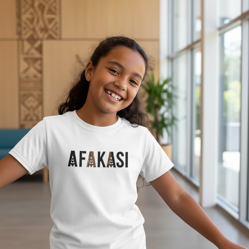 Kids Tee - Afakasi - AU/NZ/USA - The Koko Samoa