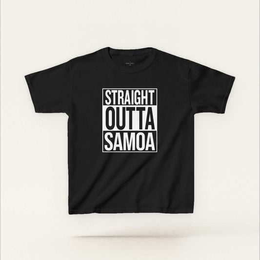 Kids Unisex Cotton Tee - Straight Outta Samoa - AU/NZ - The Koko Samoa