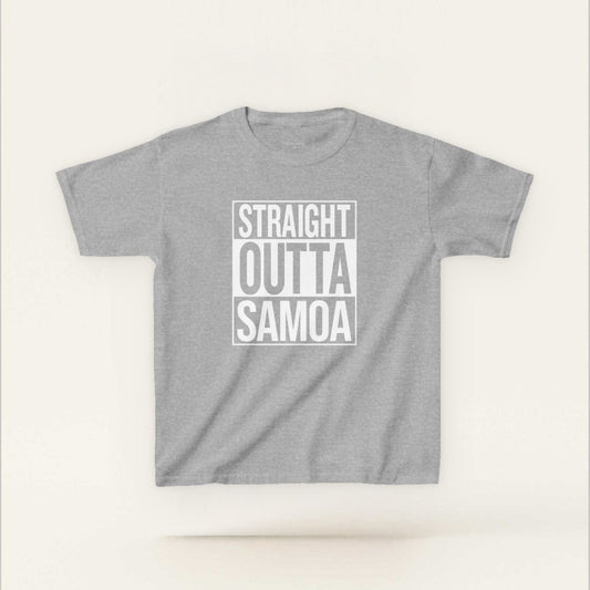 Kids Unisex Cotton Tee - Straight Outta Samoa - AU/NZ - The Koko Samoa