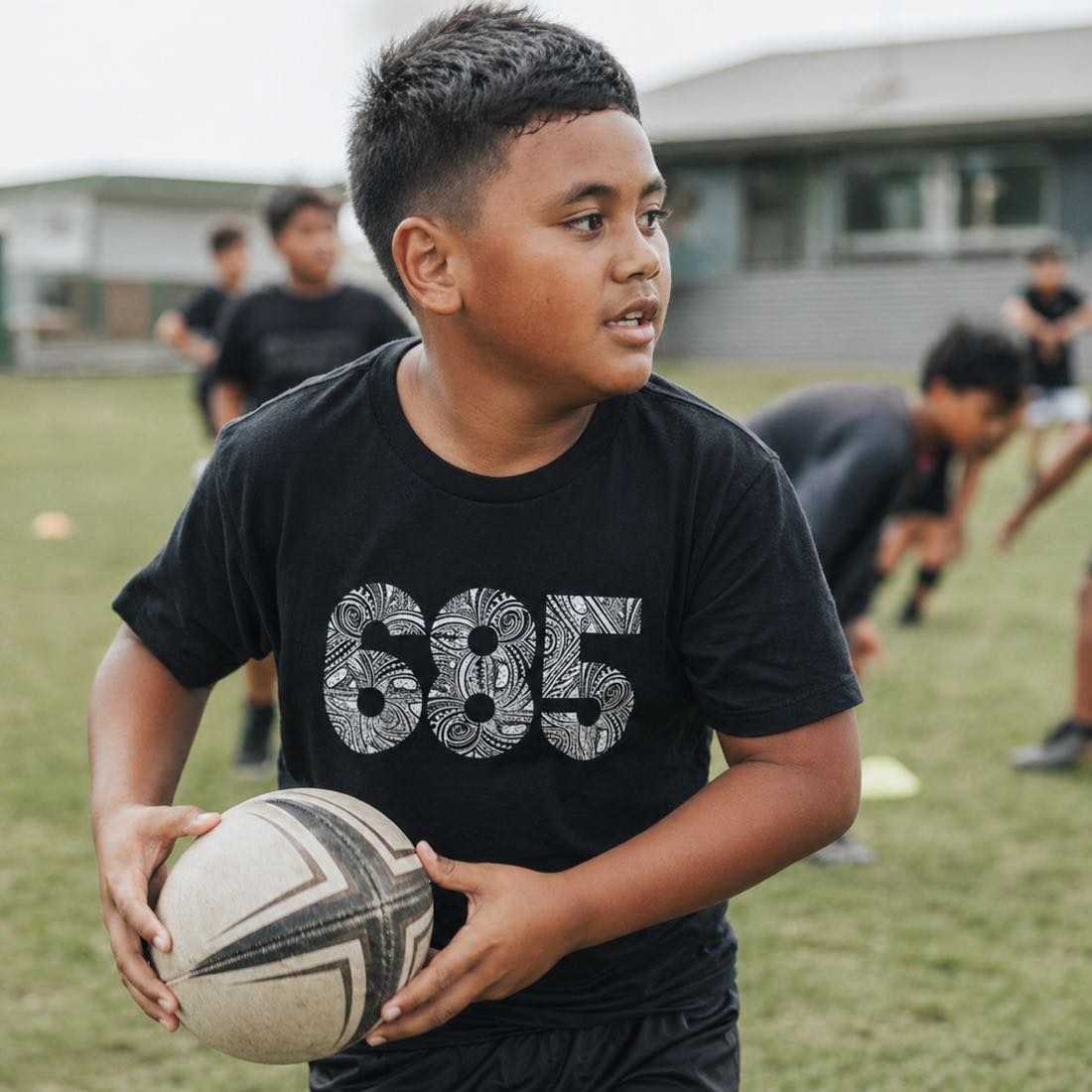 Kids unisex T-shirt from The Print Bar, featuring a colorful Samoa design, ideal for children’s casual wear.