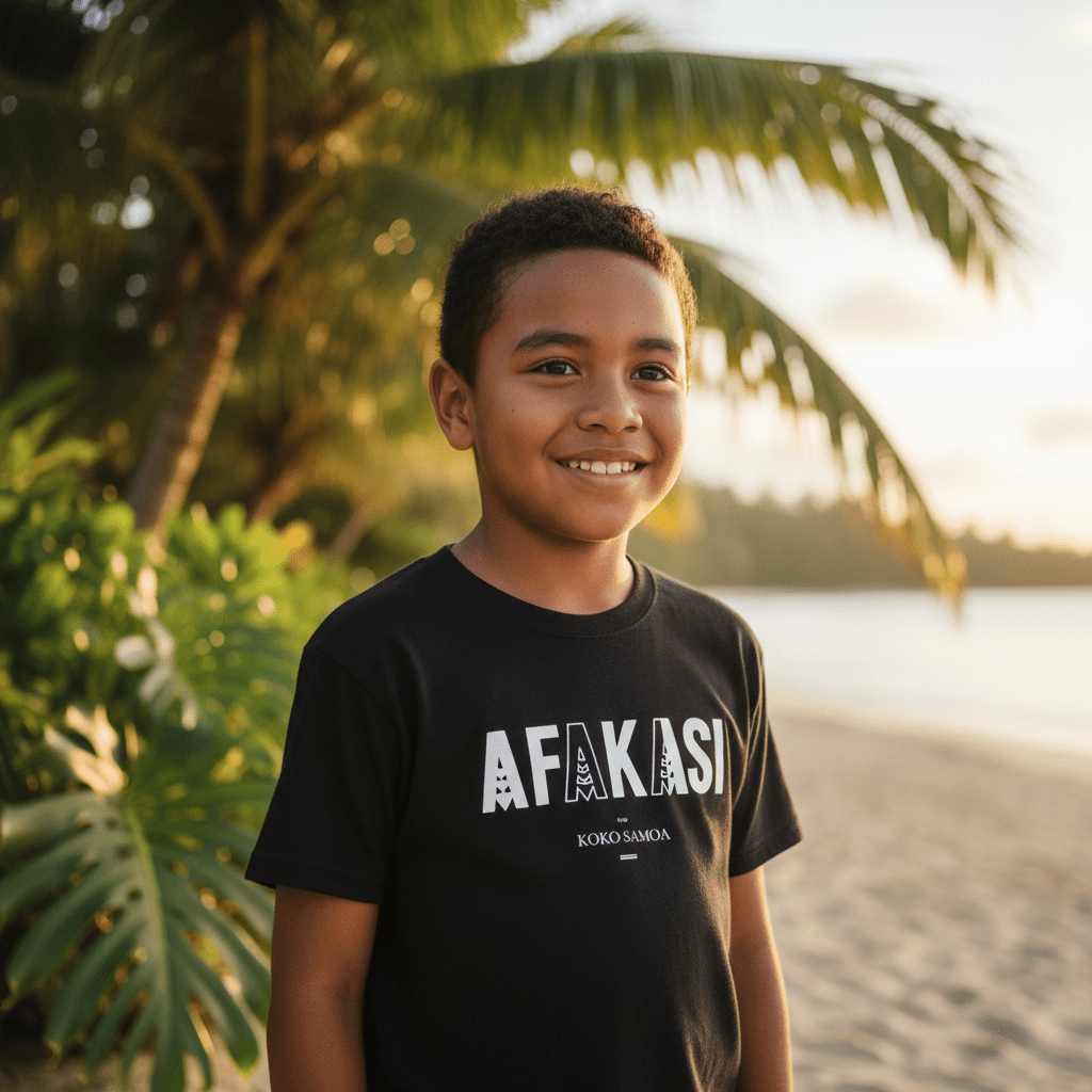 Afakasi kids tee, The Koko Samoa
