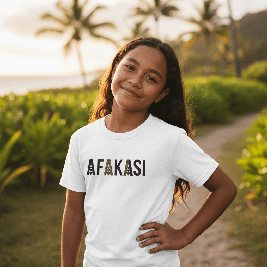 Kids Unisex Tee - Afakasi - USA - The Koko Samoa