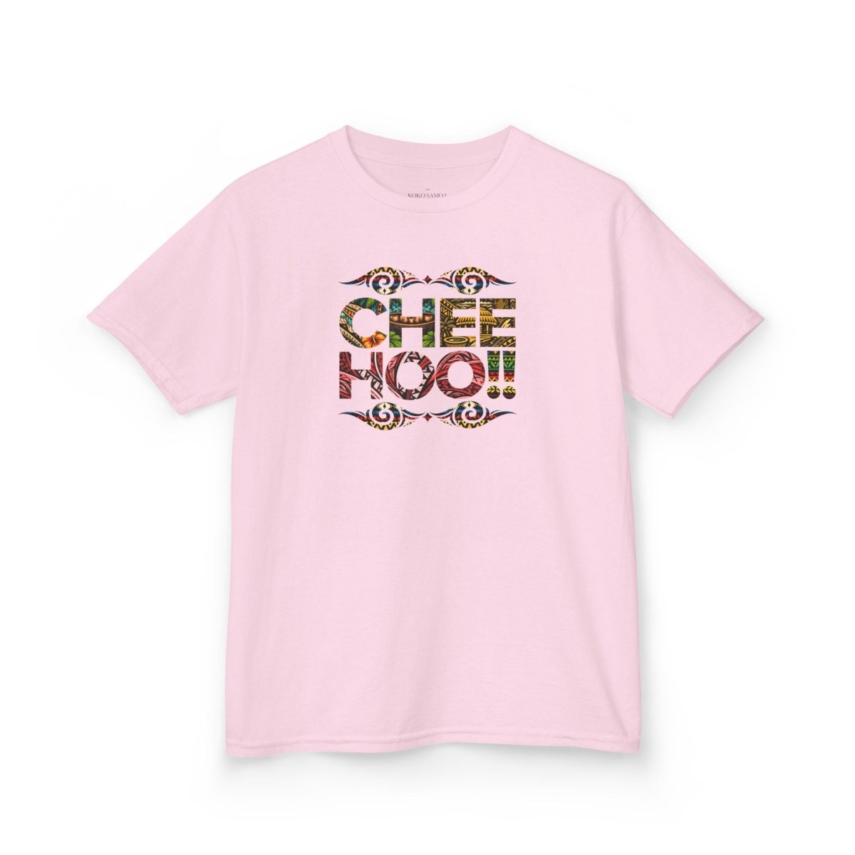 Kids unisex CHEEHOO! T-shirt by The Print Bar featuring colorful, fun design, perfect for boys and girls in AU/NZ.