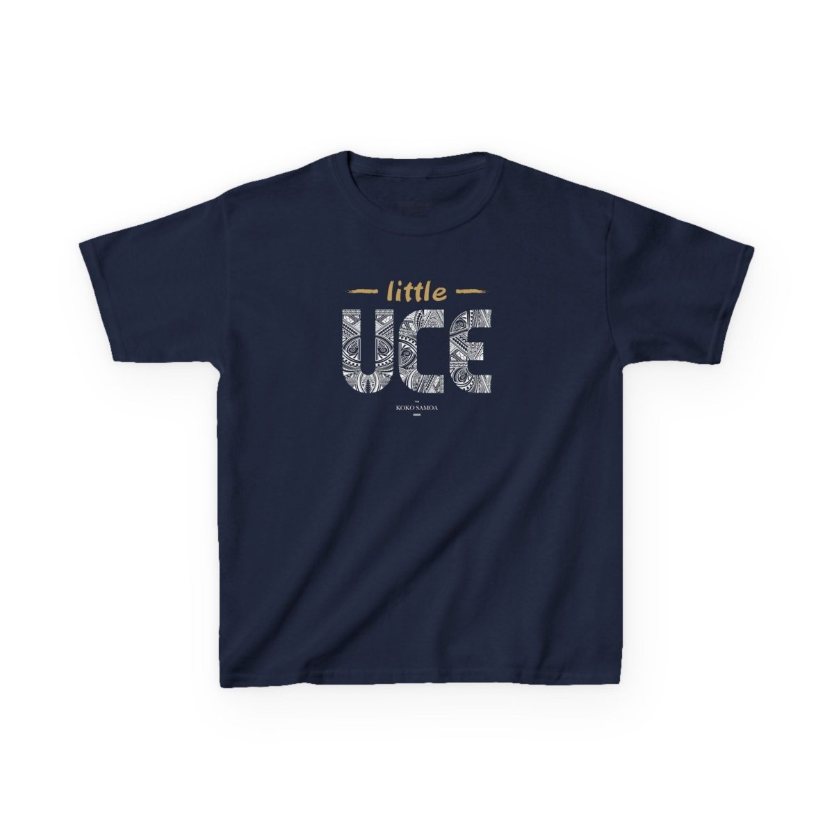 Kids unisex Tee by The Print Bar featuring Little Uce design, casual cotton shirt for children in vibrant colors.