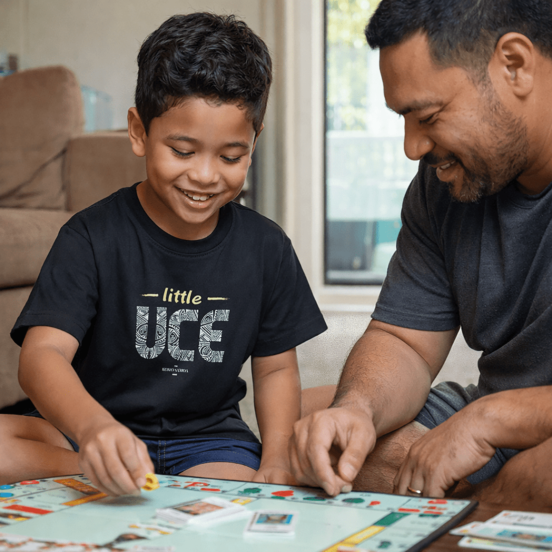 Kids unisex Little Uce T-shirt by The Print Bar featuring colorful design, suitable for children, in a casual kids' clothing style.
