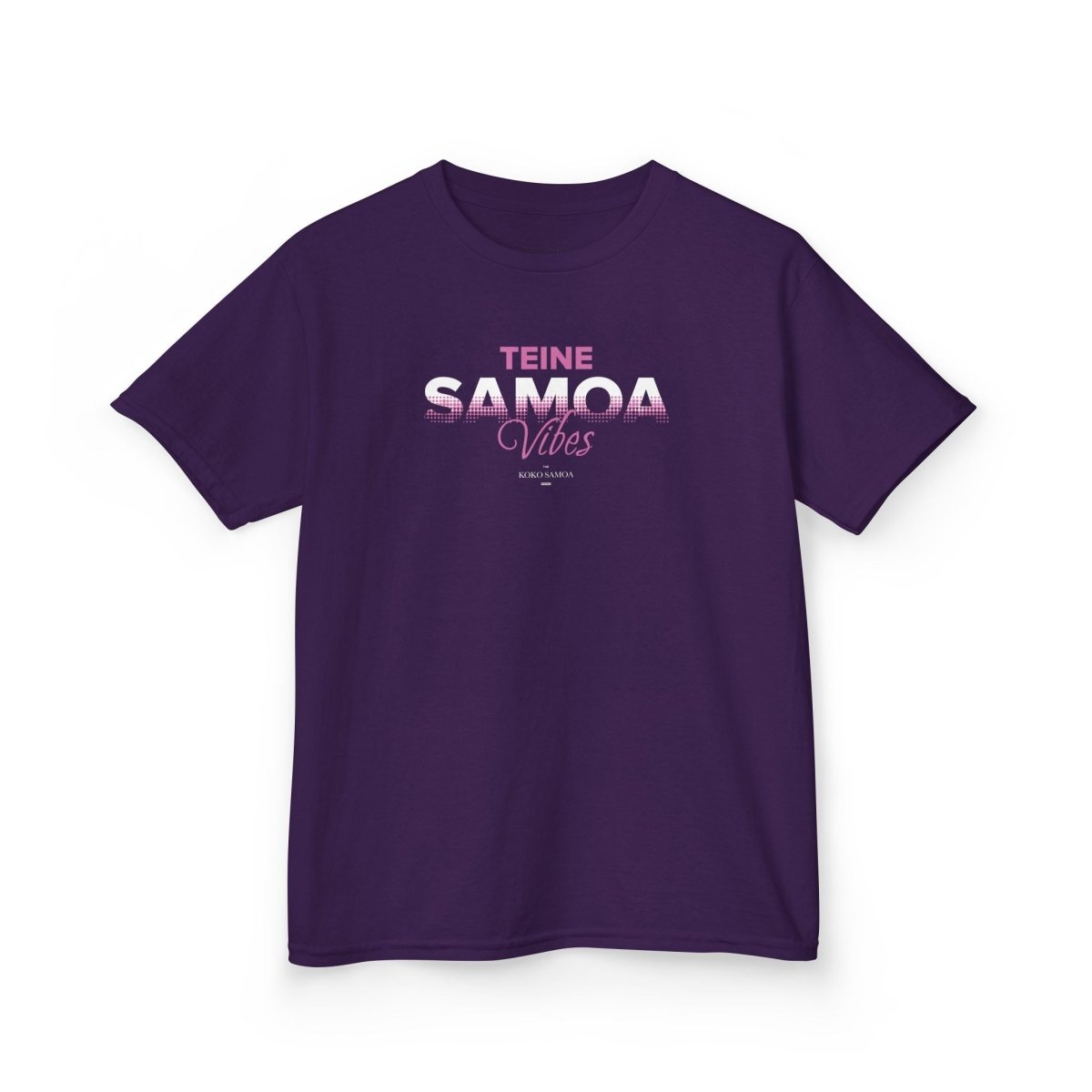Kids unisex T-shirt featuring Teine Samoa Vibes design, casual kids clothes by The Print Bar with vibrant Samoa-inspired artwork.