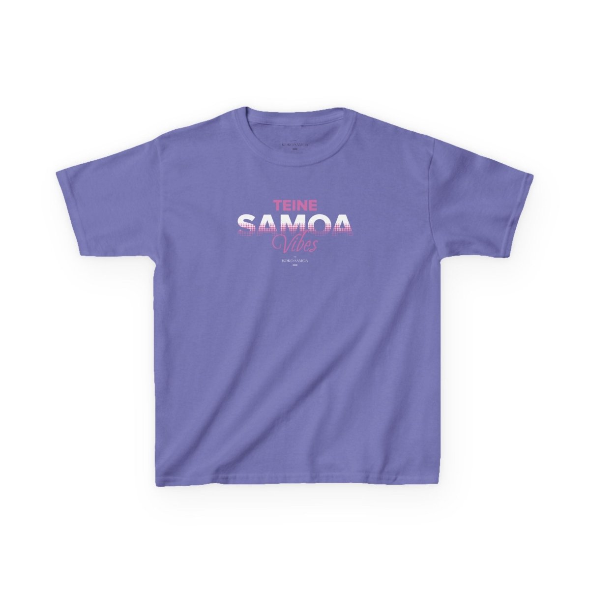 Kids unisex Teine Samoa Vibes T-shirt by The Print Bar, featuring colorful Samoa-inspired design for children.