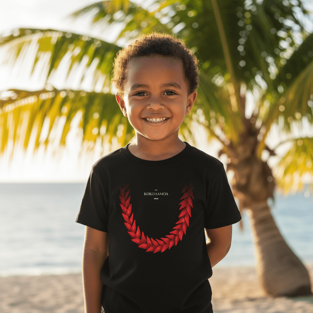 Kids unisex T-shirt featuring Ula Fala design, made by The Print Bar, ideal for children’s casual wear in AU/NZ.