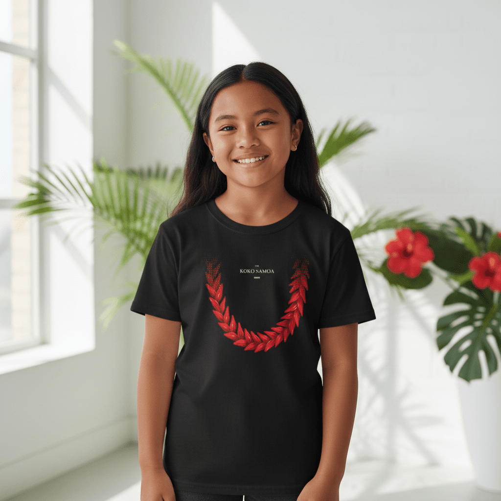 Kids unisex tee by Ula Fala from The Print Bar, featuring colorful tropical design for children, casual and comfortable wear.