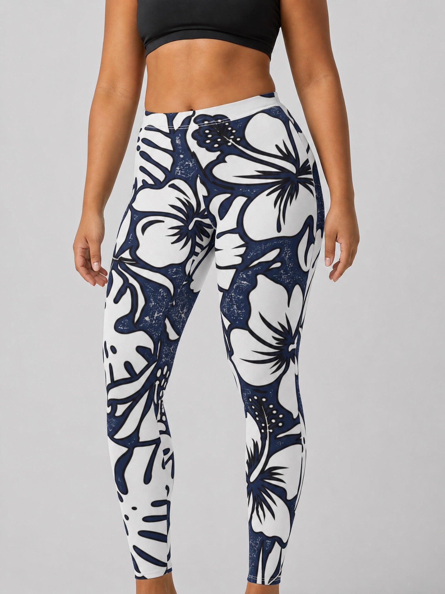 Casual Leggings - Falefa Breeze on a light grey studio background