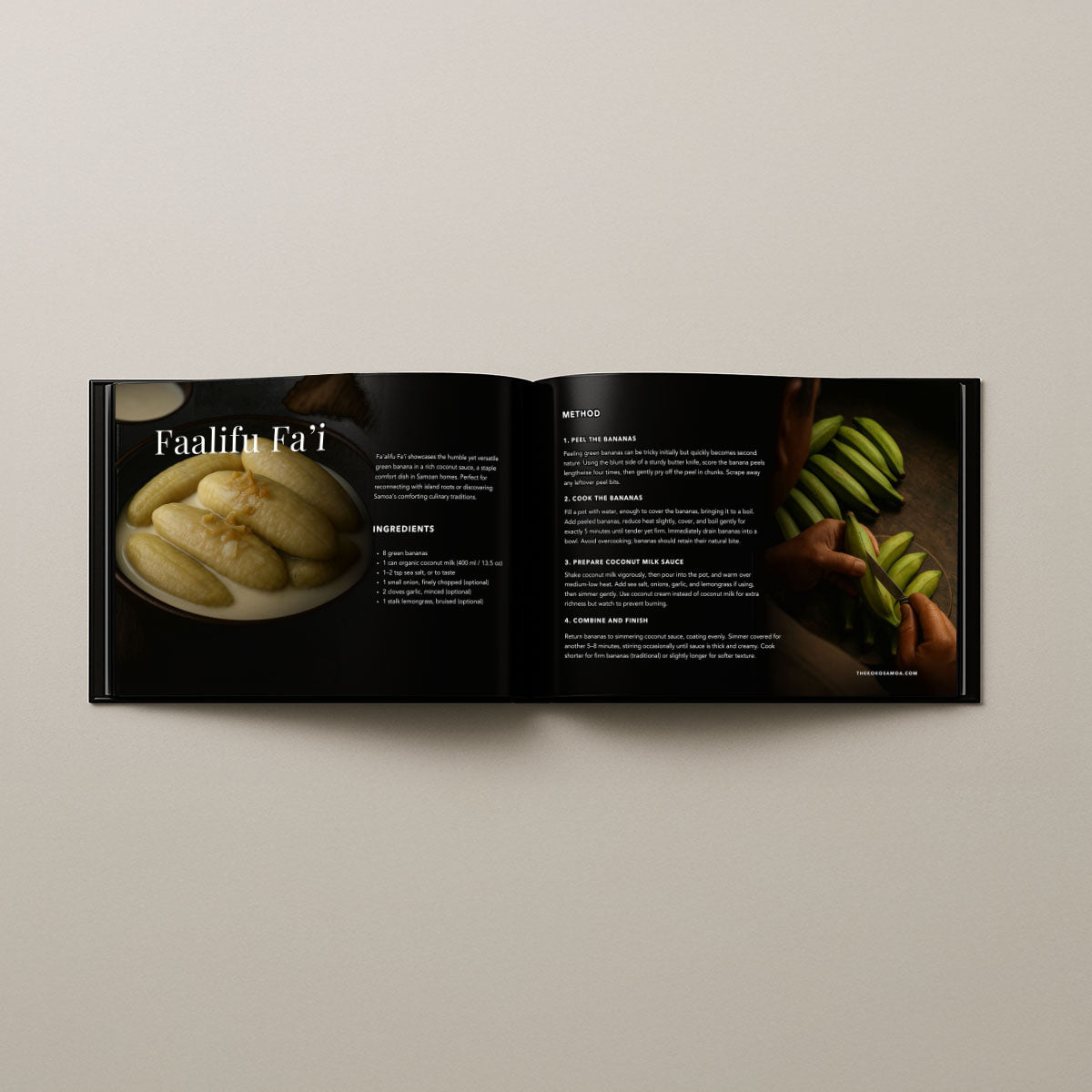 Hardcover A4 - Samoan Delights: 24 Samoan Recipes Cookbook Expanded Edition - Vol1 + Vol2 Combined - AU/NZ/USA - The Koko Samoa