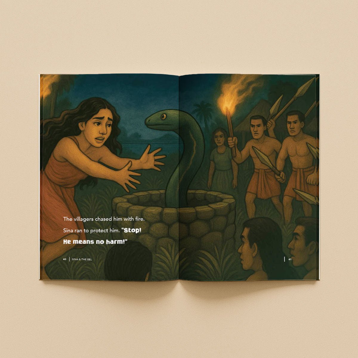 Softcover book titled "Sina & The Eel" by Lulu Direct, featuring colorful cover art of a girl and an eel.