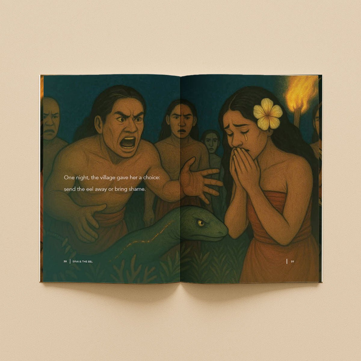Softcover book titled Sina & The Eel by Lulu Direct, featuring colorful cover art on a white background.