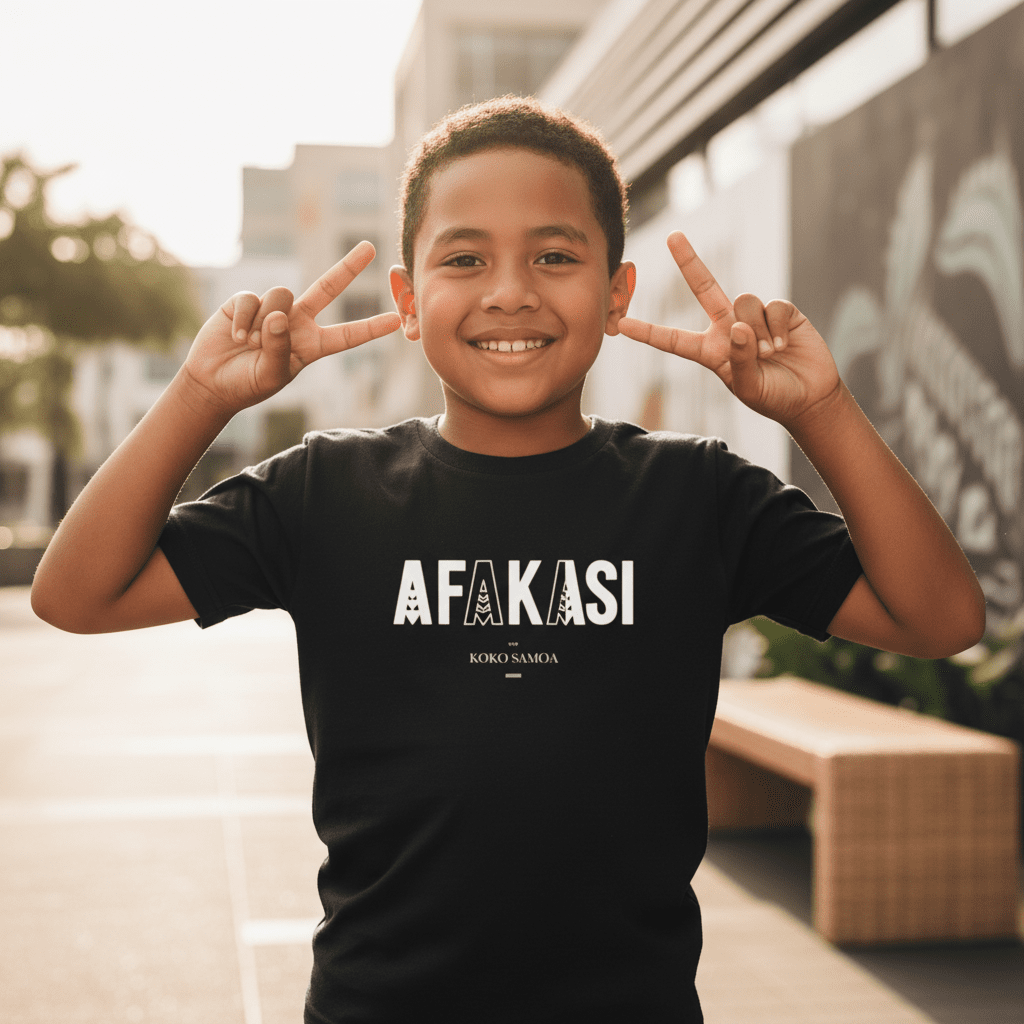 Kids Unisex Tee - Afakasi - USA - The Koko Samoa