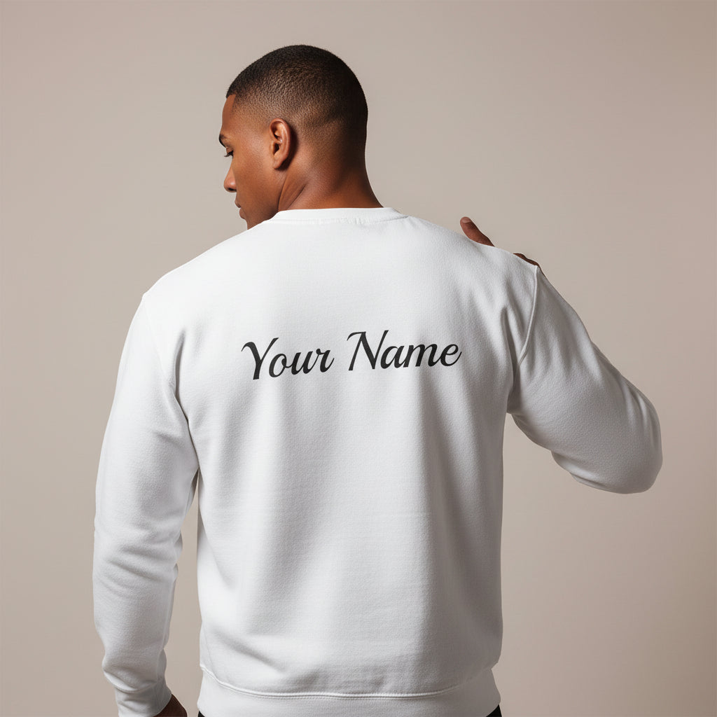 Unisex heavy sweatshirt with personalized "Fresh Off Business" design, in ash color, suitable for casual wear.