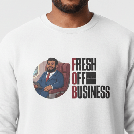 Unisex Heavy Sweatshirt - Fresh Off Business - Personalized - USA - The Koko Samoa