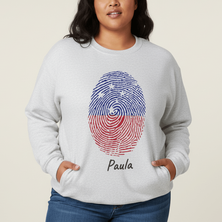 Unisex heavy sweatshirt by The Print Bar with a monster digital print on ash-colored fabric, personalized design.