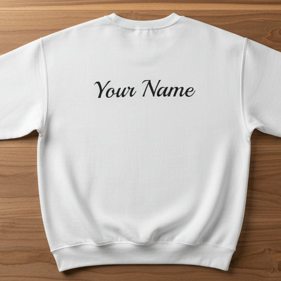 Unisex heavy sweatshirt featuring a personalized Samoan note design in ash color.
