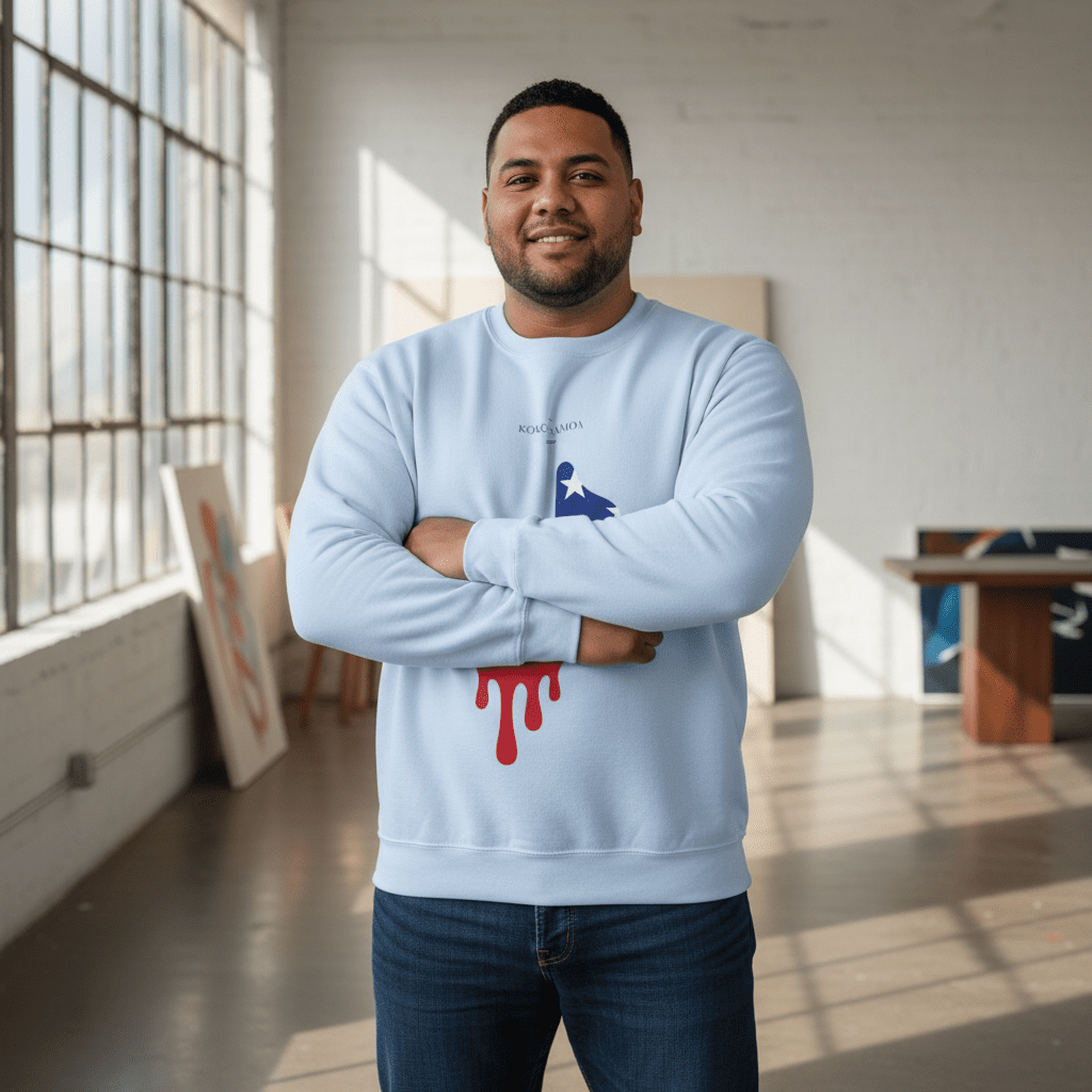 Unisex heavy sweatshirt featuring a personalized Samoan Note design in ash color.