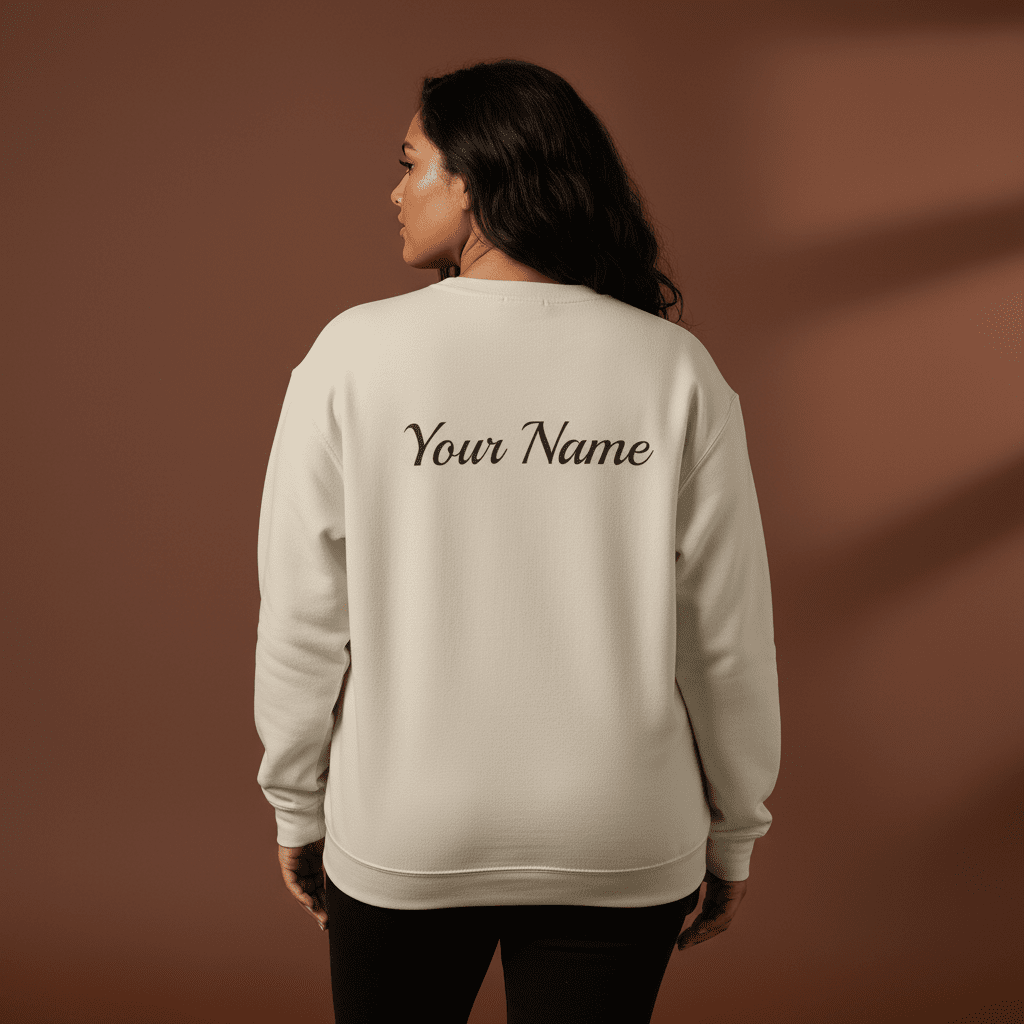 Unisex heavy sweatshirt with Samoan note design, personalized, in ash color, suitable for casual wear.