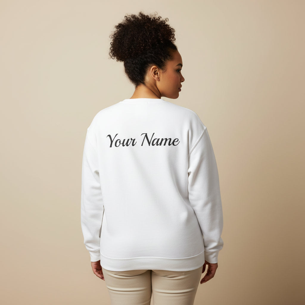 Unisex heavy sweatshirt featuring a monster digital design on ash-colored fabric.